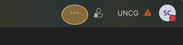 Screenshot of the three dots (more) menu icon highlighted